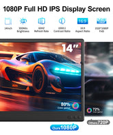 T2 Portable Monitor for Laptop | 14” FHD USB-C Screen Extender, Ultra-Light & Plug & Play